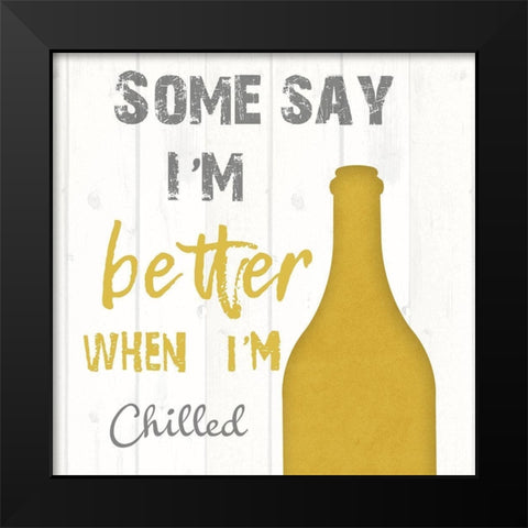 Chill Out Black Modern Wood Framed Art Print by Lewis, Sheldon