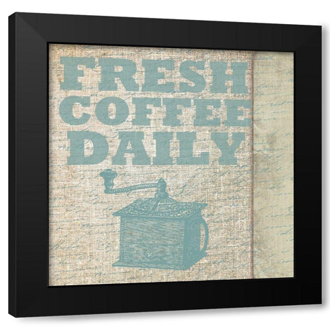 Fresh Coffee Black Modern Wood Framed Art Print by Lewis, Sheldon
