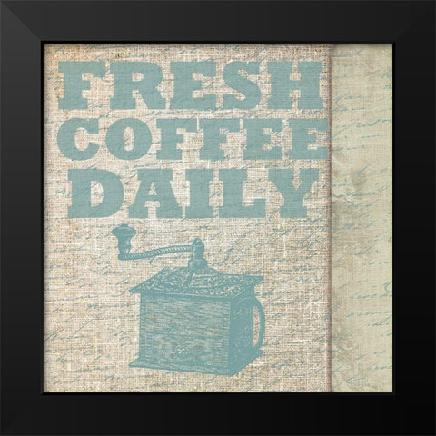 Fresh Coffee Black Modern Wood Framed Art Print by Lewis, Sheldon