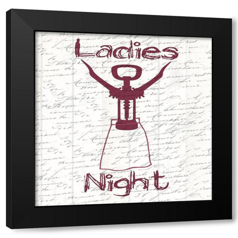 Ladies Night Black Modern Wood Framed Art Print by Lewis, Sheldon