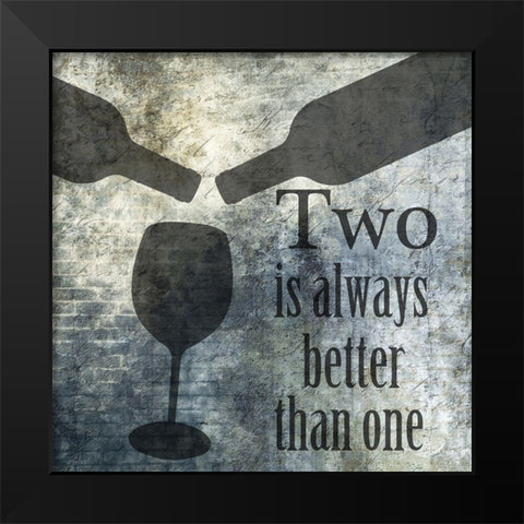 Wine Secret Black Modern Wood Framed Art Print by Lewis, Sheldon