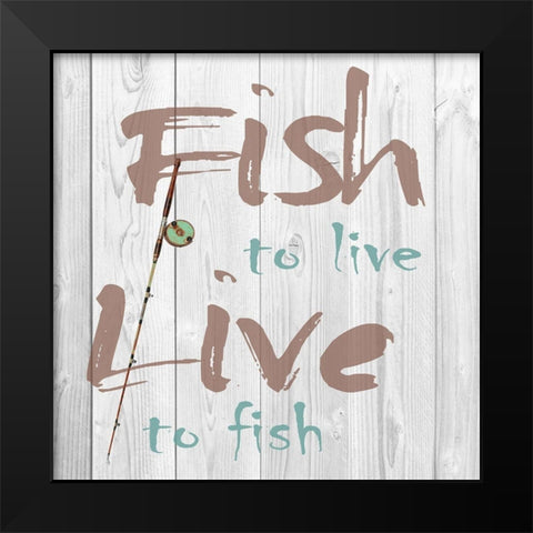 Fish to Live Black Modern Wood Framed Art Print by Lewis, Sheldon