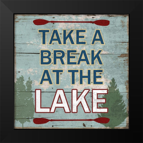 At The Lake Black Modern Wood Framed Art Print by Lewis, Sheldon