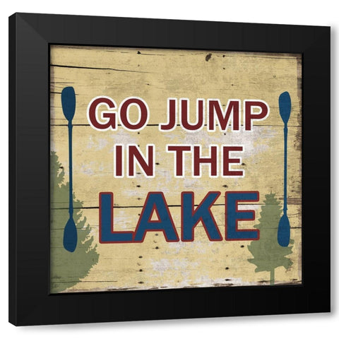 At The Lake 2 Black Modern Wood Framed Art Print by Lewis, Sheldon