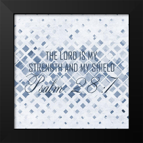 Strength And Shield Black Modern Wood Framed Art Print by Lewis, Sheldon