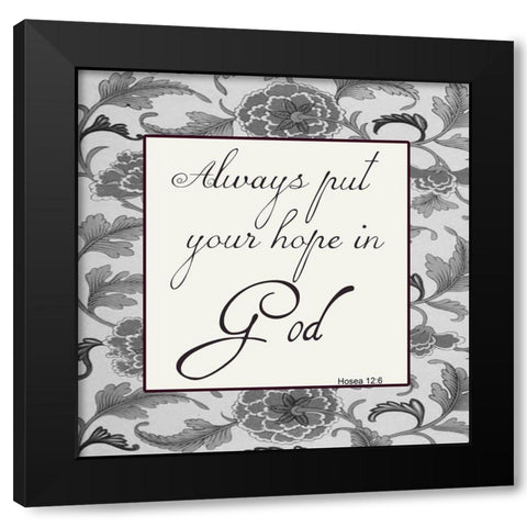 Hope In The Lord Black Modern Wood Framed Art Print with Double Matting by Lewis, Sheldon