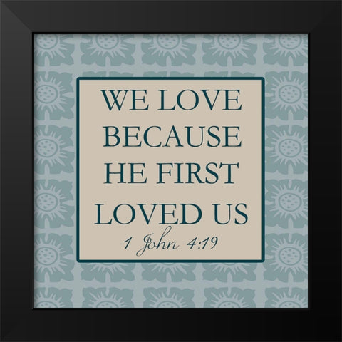 Our First Love Black Modern Wood Framed Art Print by Lewis, Sheldon