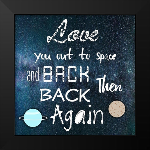 Love In The Distance Black Modern Wood Framed Art Print by Lewis, Sheldon