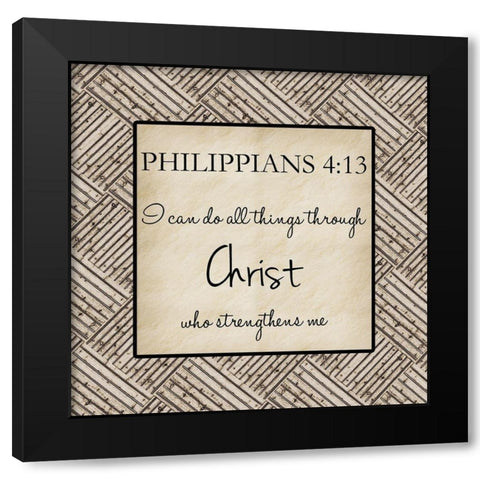 Phi 4-13 Black Modern Wood Framed Art Print with Double Matting by Lewis, Sheldon