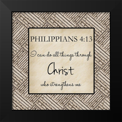 Phi 4-13 Black Modern Wood Framed Art Print by Lewis, Sheldon