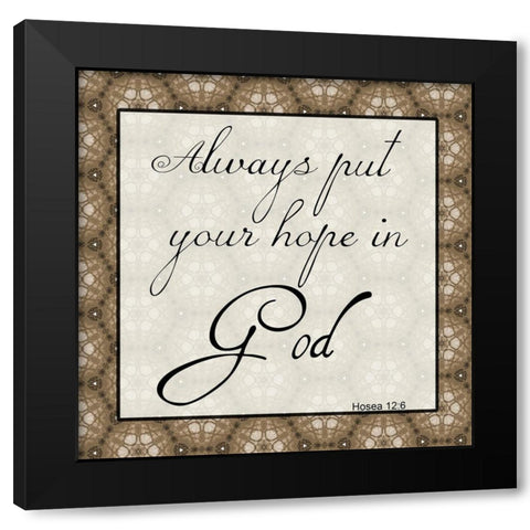 Always God Black Modern Wood Framed Art Print with Double Matting by Lewis, Sheldon