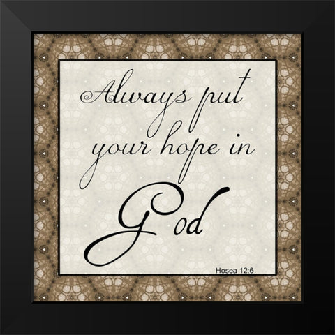 Always God Black Modern Wood Framed Art Print by Lewis, Sheldon
