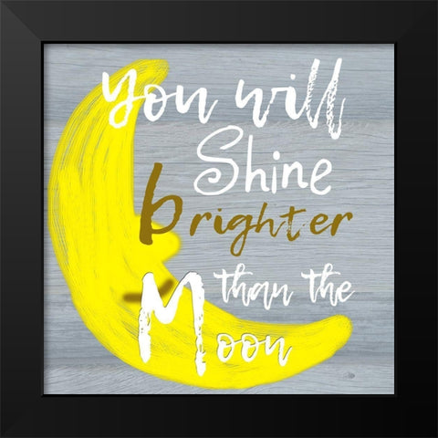 Bright Moon Black Modern Wood Framed Art Print by Lewis, Sheldon