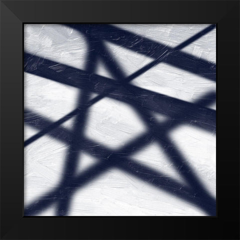 Streams Of Blue 2 Black Modern Wood Framed Art Print by Lewis, Sheldon