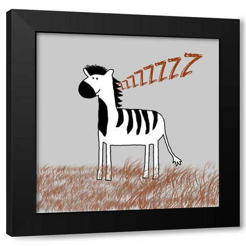 Mr Zee Black Modern Wood Framed Art Print by Lewis, Sheldon