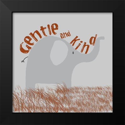 KInd Ele Black Modern Wood Framed Art Print by Lewis, Sheldon