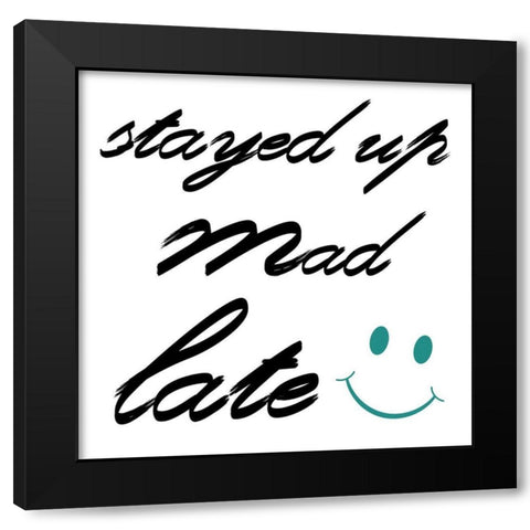Stayed Up Black Modern Wood Framed Art Print by Lewis, Sheldon