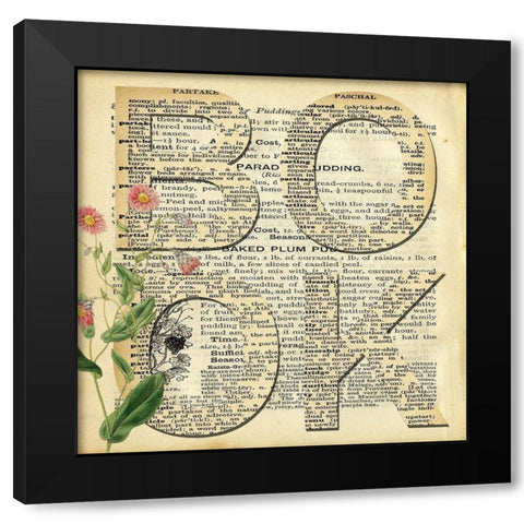 Read Book B Black Modern Wood Framed Art Print by Lewis, Sheldon