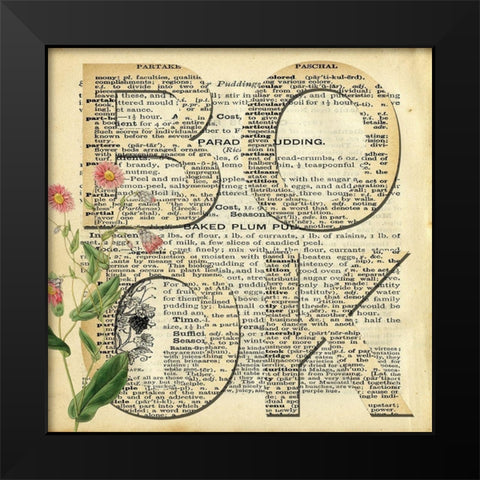 Read Book B Black Modern Wood Framed Art Print by Lewis, Sheldon