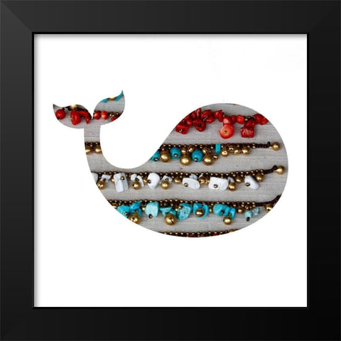 Swimming Colors Black Modern Wood Framed Art Print by Lewis, Sheldon