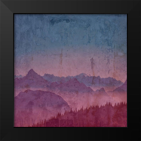Mountain Lights B Black Modern Wood Framed Art Print by Lewis, Sheldon