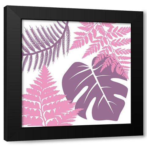 Tropical Color Bloom 2 Black Modern Wood Framed Art Print with Double Matting by Lewis, Sheldon