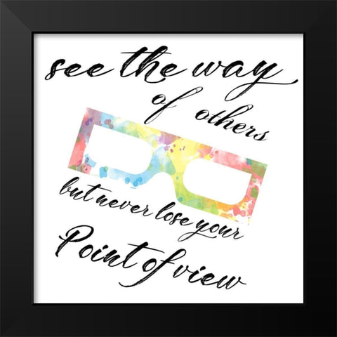 Point of View Black Modern Wood Framed Art Print by Lewis, Sheldon