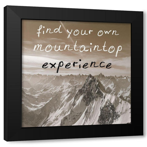 Mountaintop Black Modern Wood Framed Art Print by Lewis, Sheldon