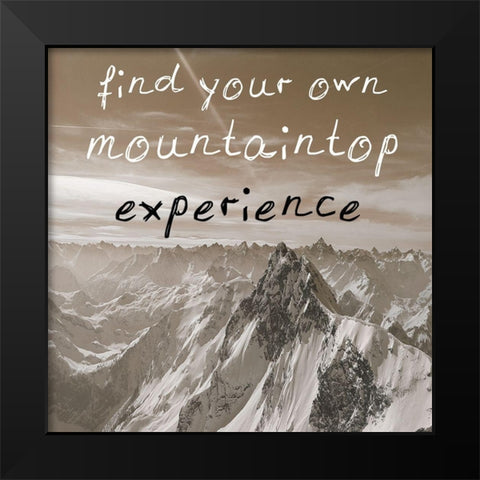 Mountaintop Black Modern Wood Framed Art Print by Lewis, Sheldon