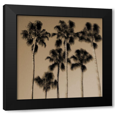 Palmona Grove Black Modern Wood Framed Art Print by Lewis, Sheldon