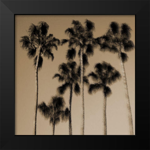 Palmona Grove Black Modern Wood Framed Art Print by Lewis, Sheldon