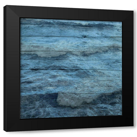 Ocean Blue Black Modern Wood Framed Art Print by Lewis, Sheldon