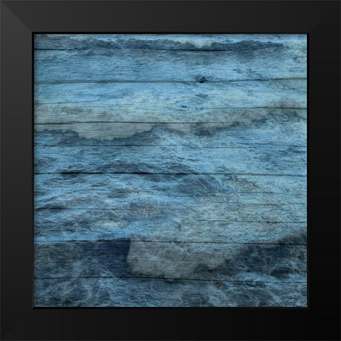 Ocean Blue Black Modern Wood Framed Art Print by Lewis, Sheldon