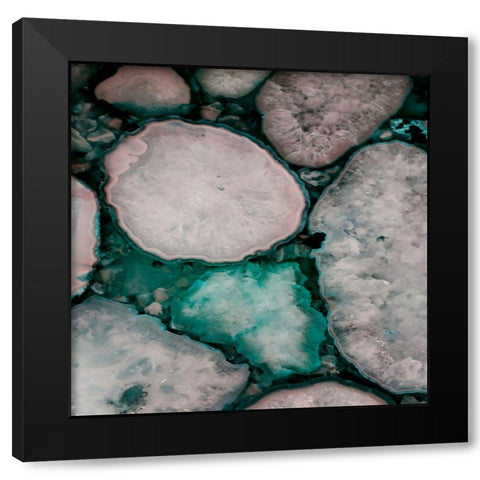 Munich Stones 2 Black Modern Wood Framed Art Print with Double Matting by Lewis, Sheldon