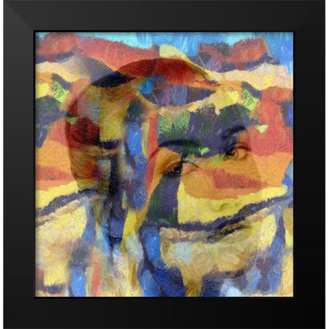 Abstract Beauty Black Modern Wood Framed Art Print by Lewis, Sheldon