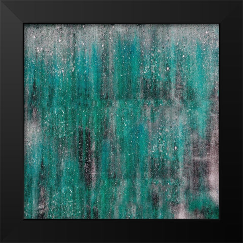 Teal WE Meet Again Black Modern Wood Framed Art Print by Lewis, Sheldon