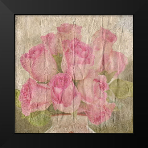 Vintage Roses Black Modern Wood Framed Art Print by Lewis, Sheldon