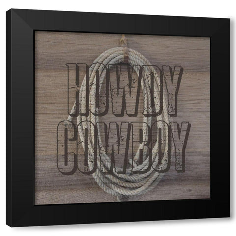 Cowboy Black Modern Wood Framed Art Print with Double Matting by Lewis, Sheldon