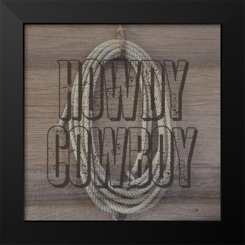 Cowboy Black Modern Wood Framed Art Print by Lewis, Sheldon