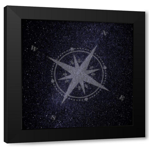 Navigate Space Black Modern Wood Framed Art Print with Double Matting by Lewis, Sheldon