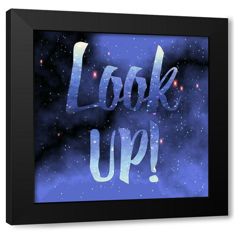 Heads up Black Modern Wood Framed Art Print with Double Matting by Lewis, Sheldon
