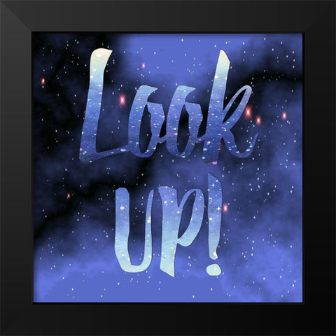 Heads up Black Modern Wood Framed Art Print by Lewis, Sheldon