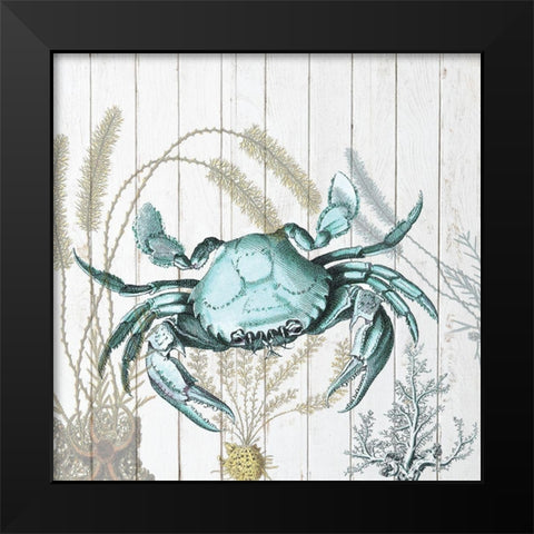 Salt Water Blue Black Modern Wood Framed Art Print by Lewis, Sheldon
