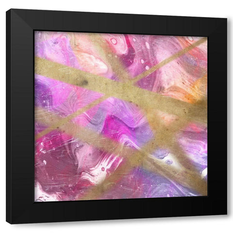 Abstract Vibration Black Modern Wood Framed Art Print by Lewis, Sheldon