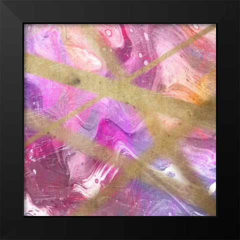 Abstract Vibration Black Modern Wood Framed Art Print by Lewis, Sheldon