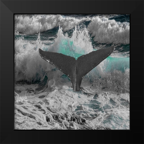 Caribbean Coast Black Modern Wood Framed Art Print by Lewis, Sheldon