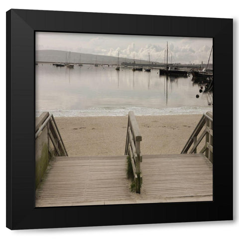 Step In Black Modern Wood Framed Art Print by Lewis, Sheldon