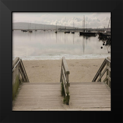 Step In Black Modern Wood Framed Art Print by Lewis, Sheldon
