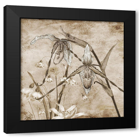 Earth Balance Black Modern Wood Framed Art Print by Lewis, Sheldon