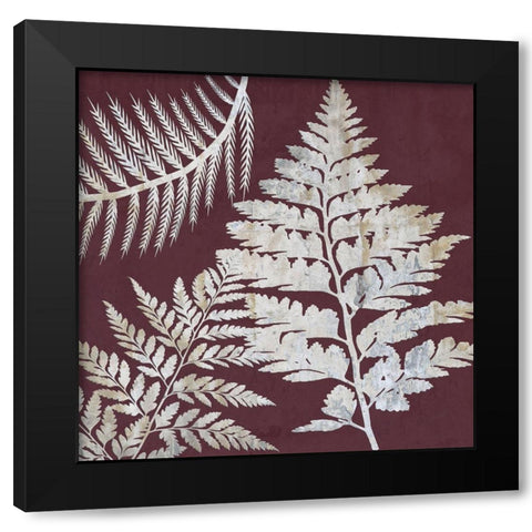 Fern Time 1 Black Modern Wood Framed Art Print with Double Matting by Lewis, Sheldon